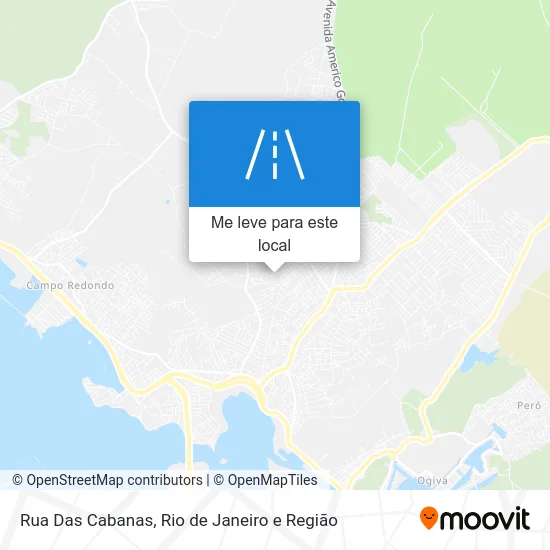 Rua Das Cabanas mapa