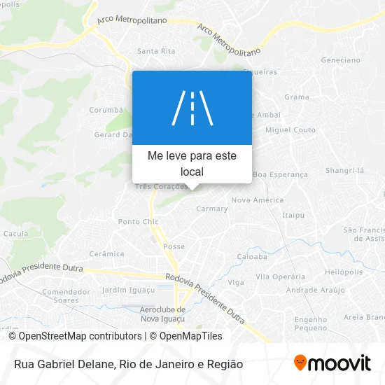Rua Gabriel Delane mapa