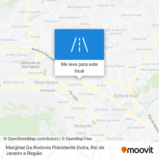 Marginal Da Rodovia Presidente Dutra mapa
