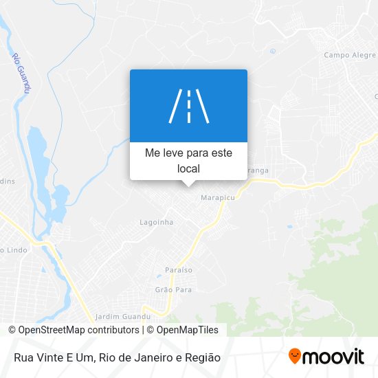 Rua Vinte E Um mapa