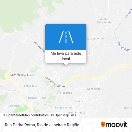 Rua Padre Roma mapa