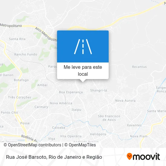 Rua José Barsoto mapa