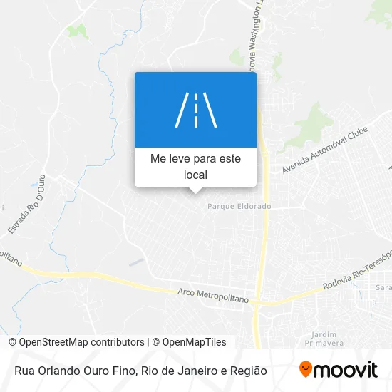 Rua Orlando Ouro Fino mapa