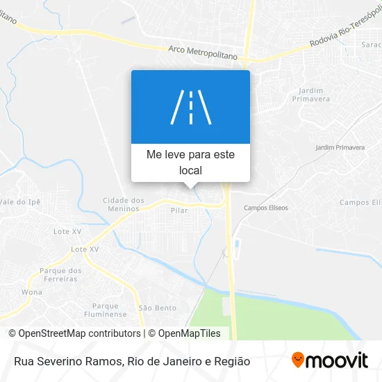 Rua Severino Ramos mapa