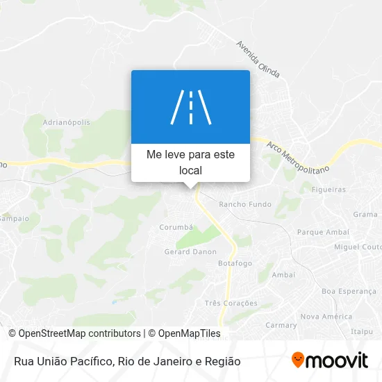 Rua União Pacífico mapa