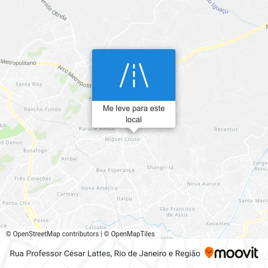 Rua Professor César Lattes mapa
