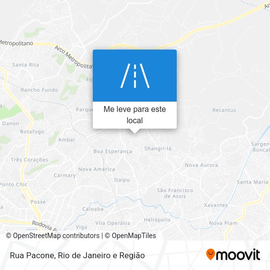 Rua Pacone mapa