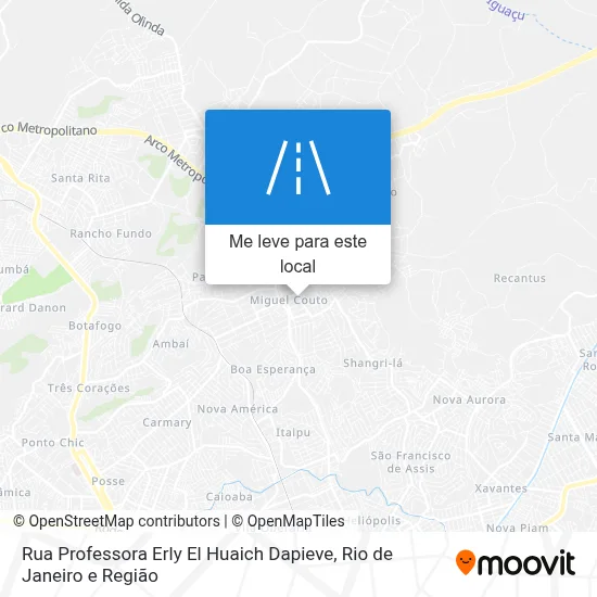 Rua Professora Erly El Huaich Dapieve mapa