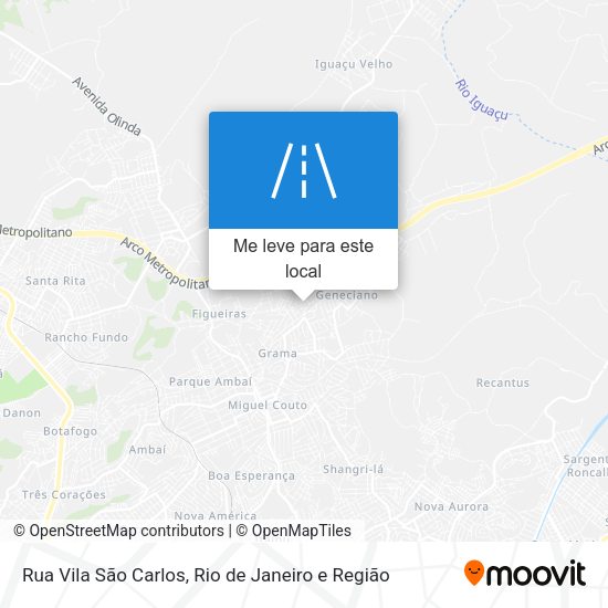 Rua Vila São Carlos mapa