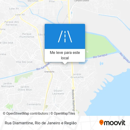 Rua Diamantine mapa