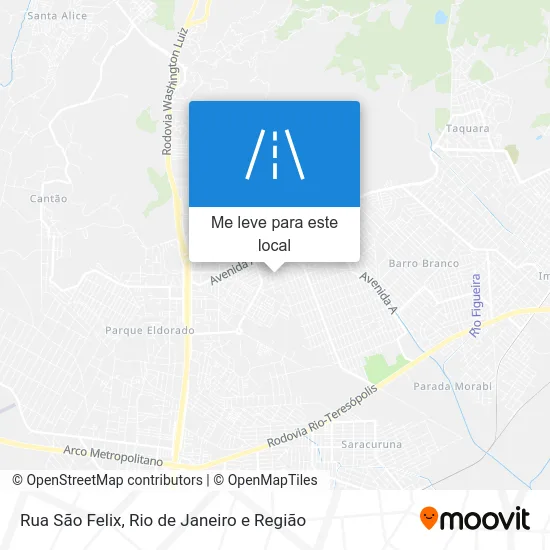 Rua São Felix mapa