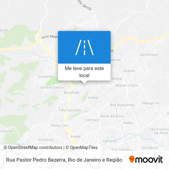 Rua Pastor Pedro Bezerra mapa