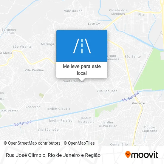 Rua José Olimpio mapa