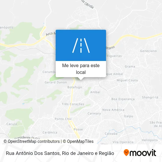 Rua Antônio Dos Santos mapa