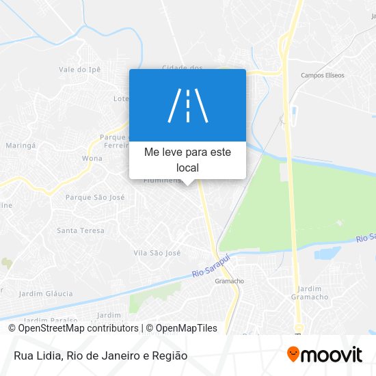 Rua Lidia mapa