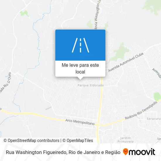 Rua Washington Figueiredo mapa