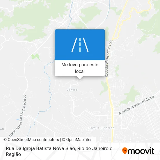Rua Da Igreja Batista Nova Siao mapa