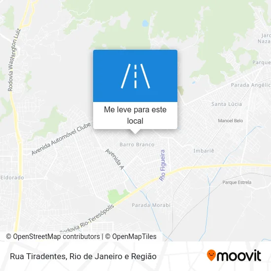 Rua Tiradentes mapa