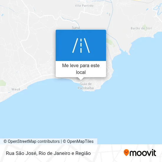 Rua São José mapa