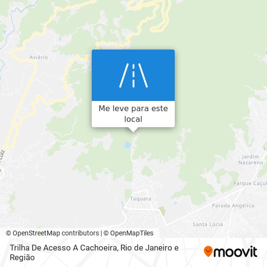 Trilha De Acesso A Cachoeira mapa