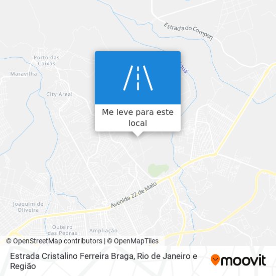 Estrada Cristalino Ferreira Braga mapa
