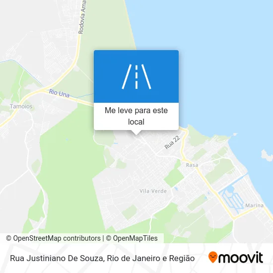 Rua Justiniano De Souza mapa