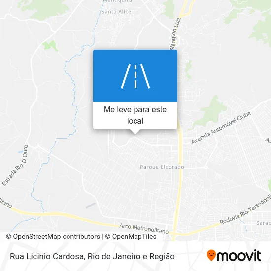 Rua Licinio Cardosa mapa