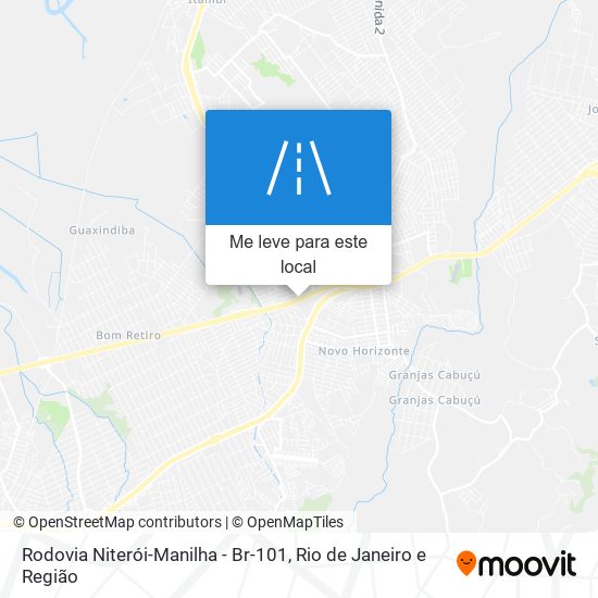 Rodovia Niterói-Manilha - Br-101 mapa