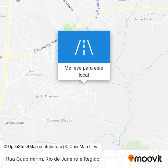 Rua Guapimirim mapa