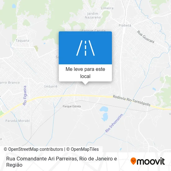 Rua Comandante Ari Parreiras mapa