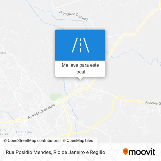 Rua Posidio Mendes mapa