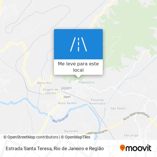 Estrada Santa Teresa mapa