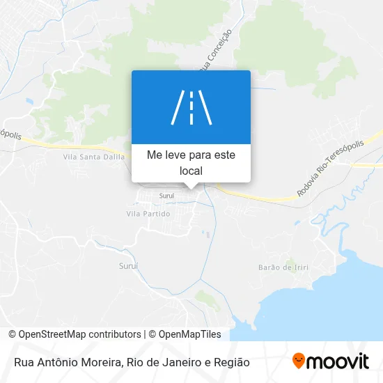 Rua Antônio Moreira mapa