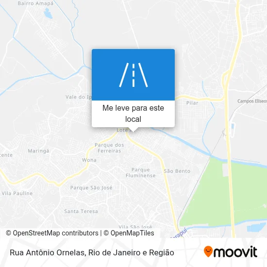 Rua Antônio Ornelas mapa