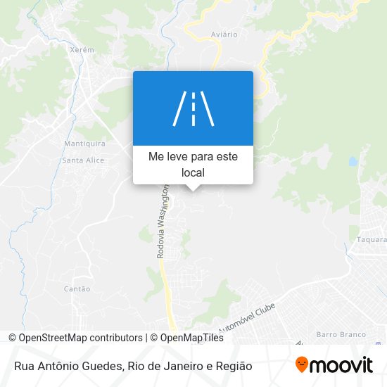 Rua Antônio Guedes mapa