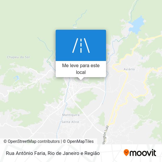 Rua Antônio Faria mapa