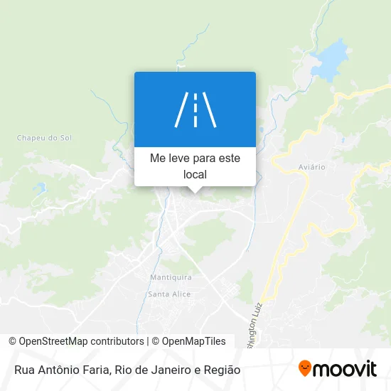Rua Antônio Faria mapa