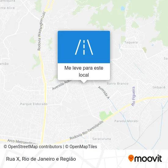 Rua X mapa