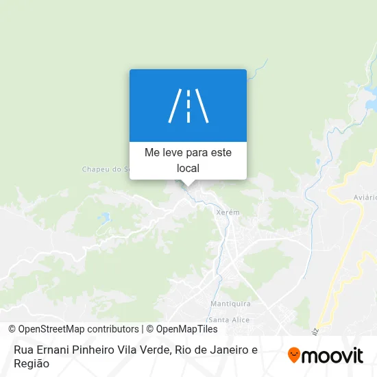 Rua Ernani Pinheiro Vila Verde mapa
