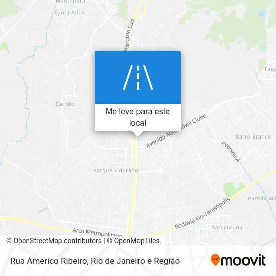 Rua Americo Ribeiro mapa