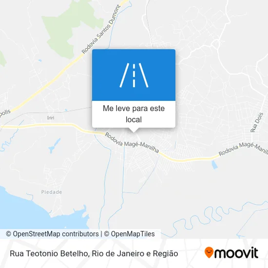 Rua Teotonio Betelho mapa