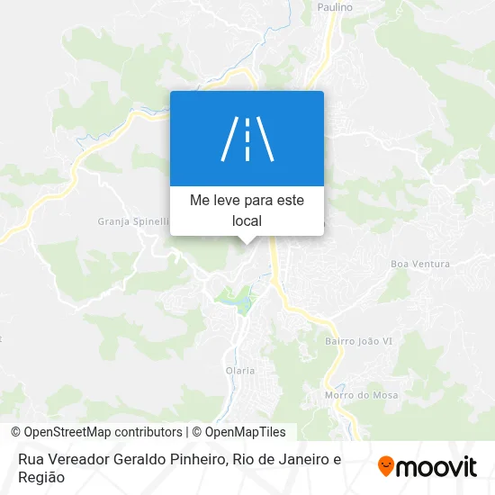 Rua Vereador Geraldo Pinheiro mapa