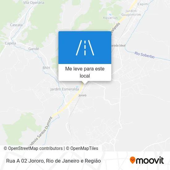 Rua A 02 Jororo mapa