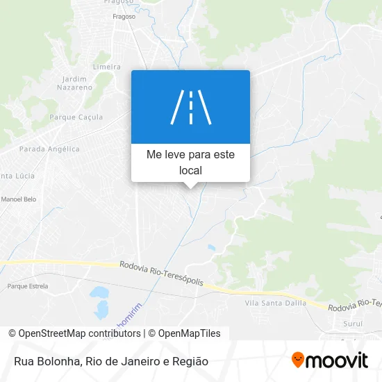 Rua Bolonha mapa