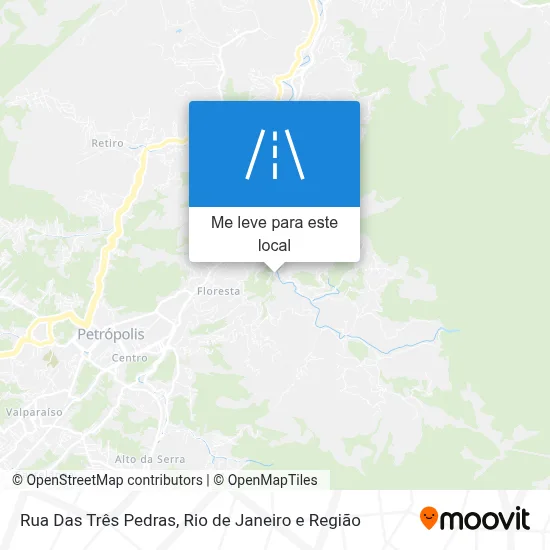 Rua Das Três Pedras mapa