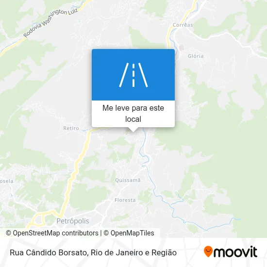 Rua Cândido Borsato mapa