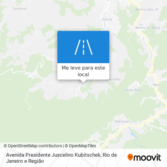 Avenida Presidente Juscelino Kubitschek mapa