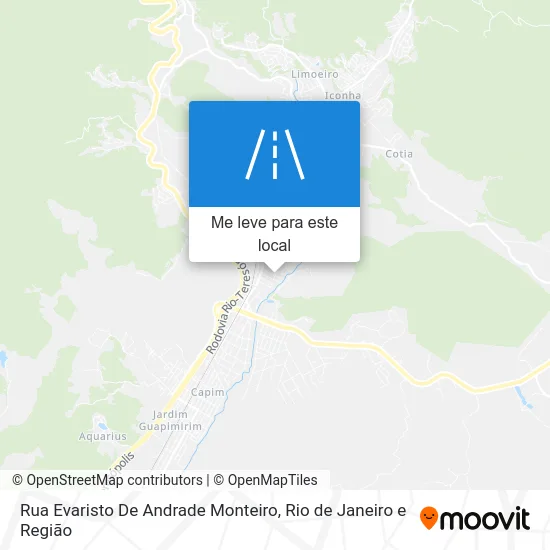 Rua Evaristo De Andrade Monteiro mapa