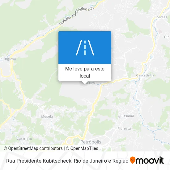 Rua Presidente Kubitscheck mapa