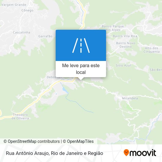 Rua Antônio Araujo mapa